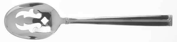 Meridian Satin (Stainless, Frost Handle) Pierced Tablespoon (Serving Spoon)
