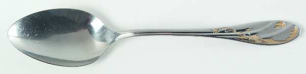 Monticello-Gold Accent (Stainless, Gold Accent) Place/Oval Soup Spoon