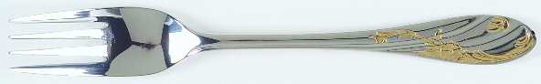 Monticello-Gold Accent (Stainless, Gold Accent) Individual Salad Fork