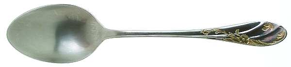 Monticello-Gold Accent (Stainless, Gold Accent) Tablespoon (Serving Spoon)