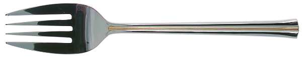Newport Gold (Stainless, Gold Accent) Large Solid Cold Meat Serving Fork