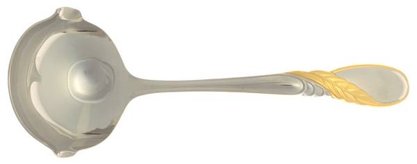 Novena Gold (Stainless, Gold Accent) Solid Gravy Ladle