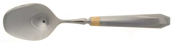 Normandy (Stainless, Gold Accent) Tablespoon (Serving Spoon)