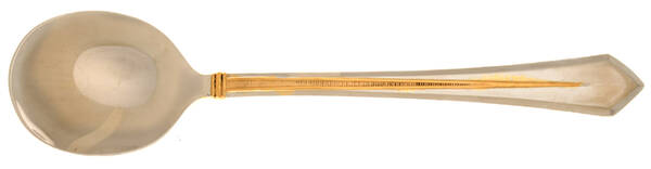 Pinnacle Gold (Stainless, Gold Accent) Round Bowl Soup Spoon (Cream Soup) HC