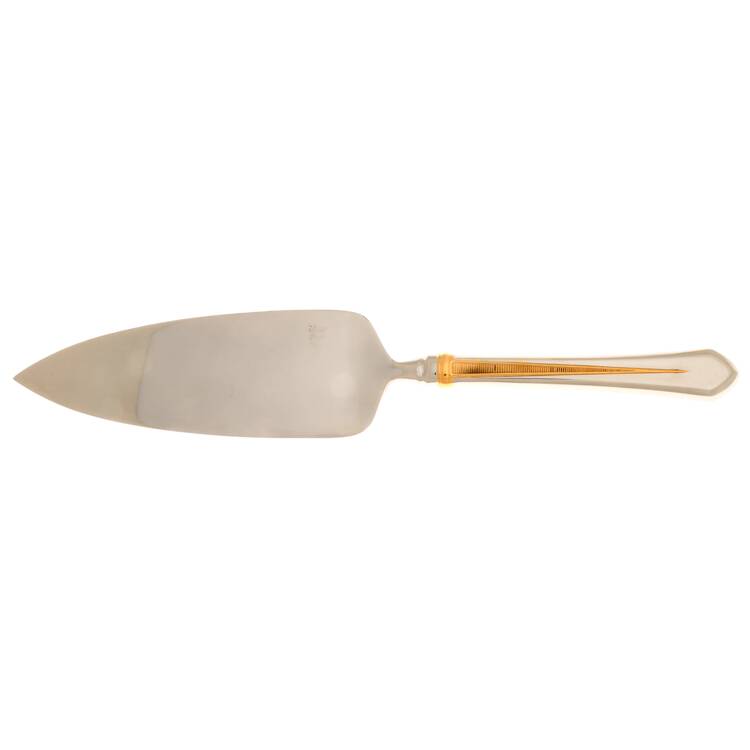 Pinnacle Gold (Stainless, Gold Accent) Pie Server with Serrated Stainless Blade HC
