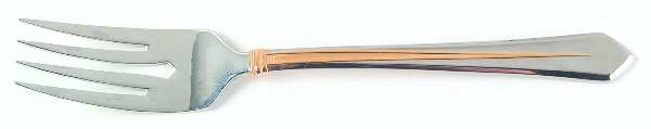 Pinnacle Gold (Stainless, Gold Accent) Large Solid Cold Meat Serving Fork