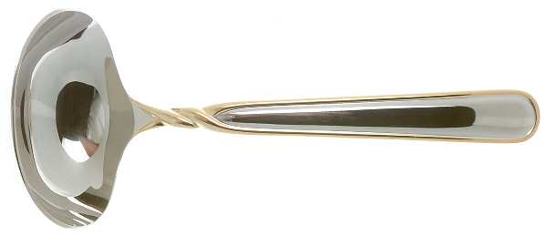 Pirouette (Stainless, Gold Accent) Solid Gravy Ladle