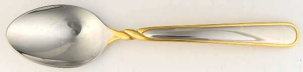 Pirouette (Stainless, Gold Accent) Tablespoon (Serving Spoon)
