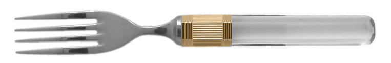 Prisma (Stainless, Clear Handle, Gold Accents) Fork