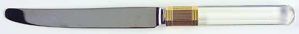 Prisma (Stainless, Clear Handle, Gold Accents) New French Hollow Knife