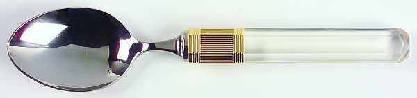 Prisma (Stainless, Clear Handle, Gold Accents) Place/Oval Soup Spoon