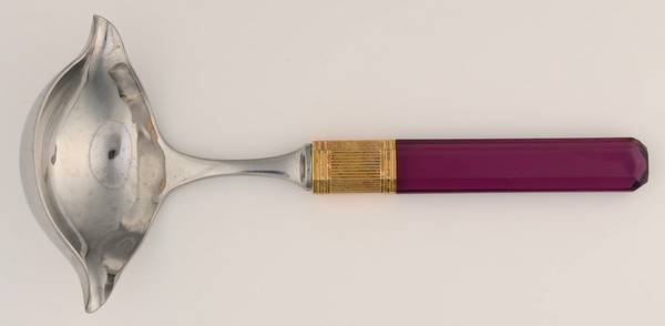 Prisma-Amethyst (Stainless, Gold Accent) Solid Gravy Ladle