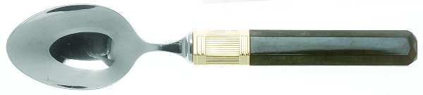 Prisma-Ebony (Stainless, Gold Accent) Place/Oval Soup Spoon