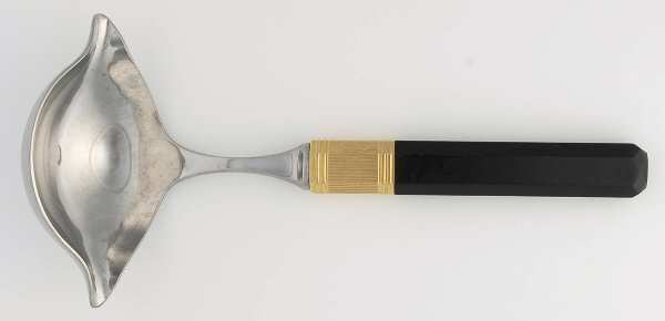 Prisma-Ebony (Stainless, Gold Accent) Solid Gravy Ladle