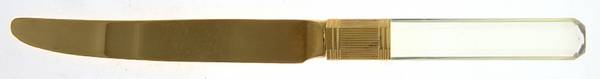 Prisma (Gold Electroplate, Clear) New French Hollow Knife