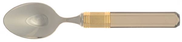 Prisma-Smokey Topaz (Stainless, Gold Accent) Teaspoon