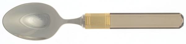 Prisma-Smokey Topaz (Stainless, Gold Accent) Place/Oval Soup Spoon