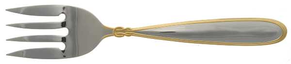 Romancing Gold (Stainless) Large Solid Cold Meat Serving Fork