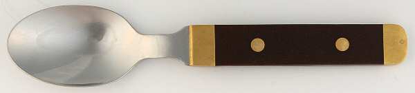 Scandia-Burl (Stainless, Gold Accent) Place/Oval Soup Spoon