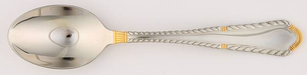 Tiara Gold (Stainless, Gold Accent) Place/Oval Soup Spoon