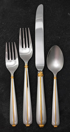 Trapunto D'Oro (Stainless) 4 Piece Place Setting