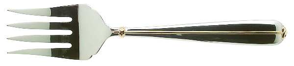 Trapunto D'Oro (Stainless) Medium Solid Cold Meat Serving Fork