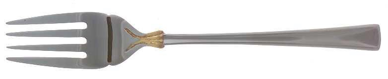 Verona Gold (Stainless) Medium Solid Cold Meat Serving Fork