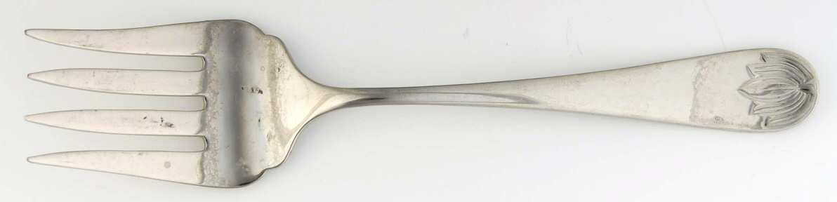 Water Lily (Stainless) Medium Solid Cold Meat Serving Fork
