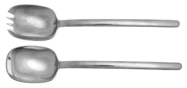 Zena (Stainless) (2 Pc) Solid Salad Set