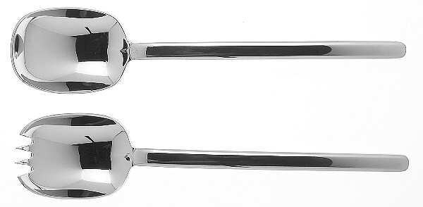 Zena (Stainless) (2 Pc) Solid Salad Set