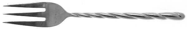 Spago (Stainless) Large Solid Cold Meat Serving Fork