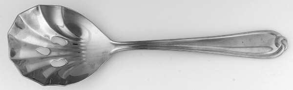 Bow Knot (Stainless) Pierced Solid Serving Spoon