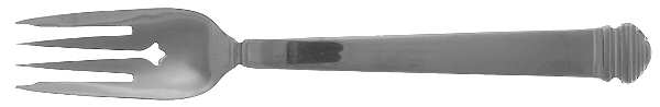 MNF1 (STAINLESS, JAPAN) Individual Solid Fish Fork