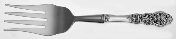 Valdres (Sterling) Cold Meat Fork Large, Stainless Tines HC
