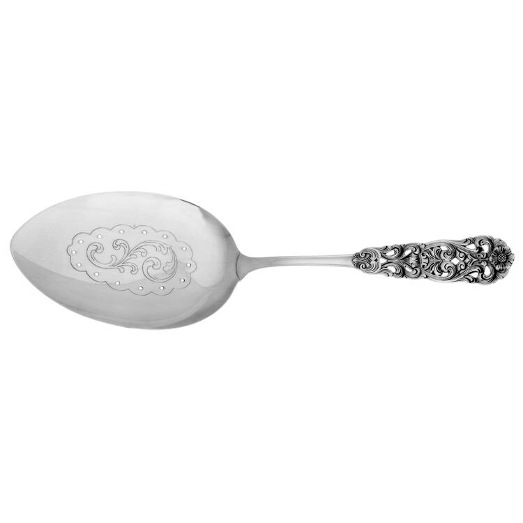 Valdres (Sterling) Pierced Bright Cut Solid Pastry Server