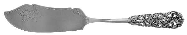 Valdres (Sterling) Large Solid Bright Cut Fish Server