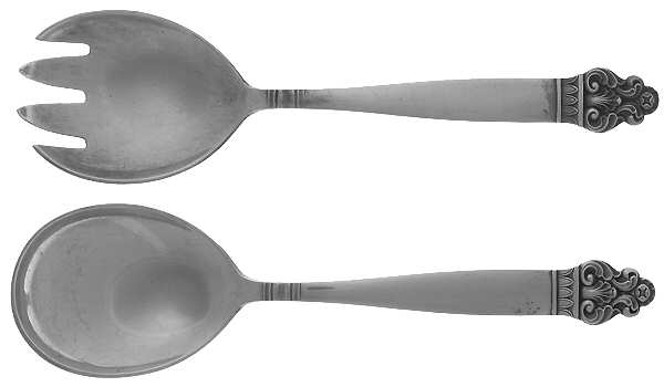 Vidar (Silverplate) (2 Pc) Solid Salad Set