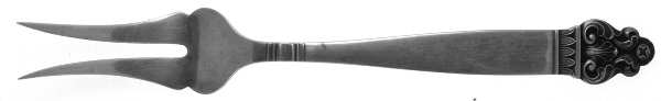 Vidar (Silverplate) Medium 2-Tine Cold Meat Serving Fork