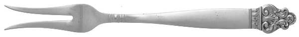 Vidar (Silverplate) Small 2-Tine Cold Meat Serving Fork