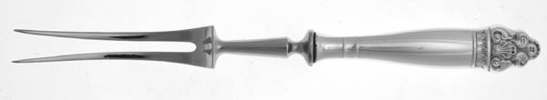 Vidar (Silverplate) Small Steak Carving Fork with Stainless Prongs