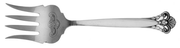 Cloister (Sterling) Large Solid Bright Fish Serving Fork