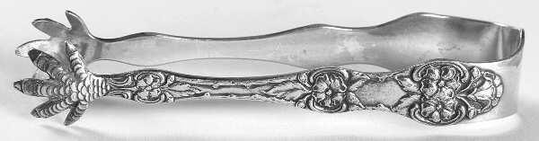 Wild Rose (Silverplate) Sugar Tongs