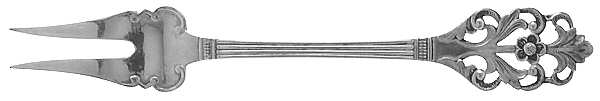 Viking Rose (Sterling) Short Handle Pickle/Olive Fork