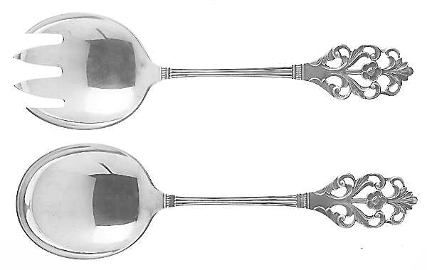 Viking Rose (Sterling) (2 Pc) Solid Salad Set