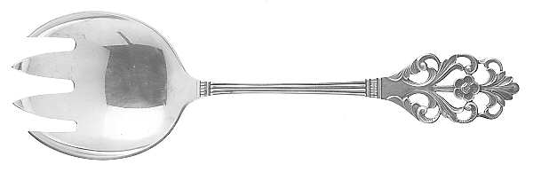 Viking Rose (Sterling) Solid Salad Serving Fork