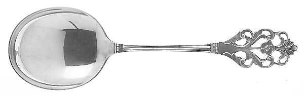 Viking Rose (Sterling) Solid Salad Serving Spoon