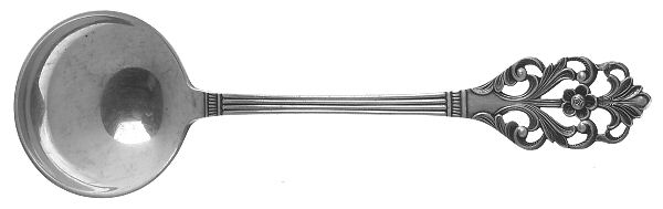 Viking Rose (Sterling) Round Bowl Soup Spoon (Bouillon)