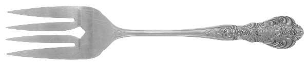 Rose (Stainless) Medium Solid Cold Meat Serving Fork