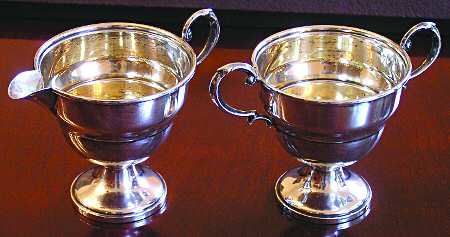 Sterling Hollowware Mini Sterling Creamer and Open Sugar