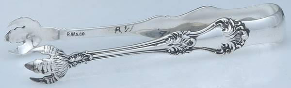 Corinthian (Sterling, 1891) Small Sugar Tongs